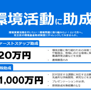 【助成金のご案内】環境活動に助成します！（令和７年度第一期）